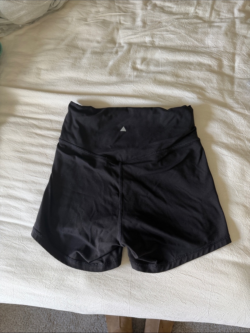 High-Waist Black Balance/Vitality Women’s Athletic Shorts